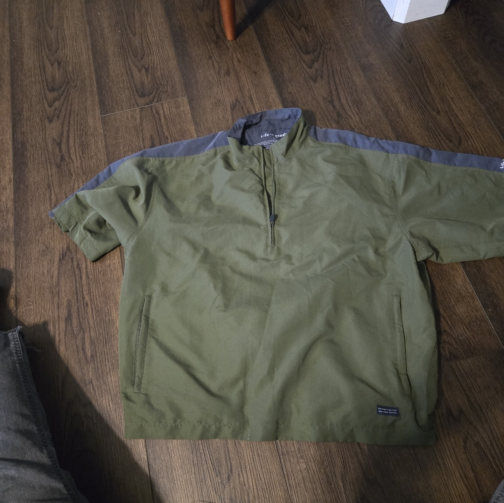Men's Olive Green Half-Zip Jacket .. golf by Life is Good